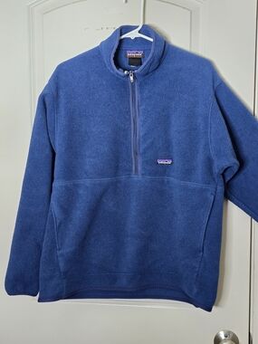 Patagonia Men’s Royal Blue Quarter-Zip Fleece Pullover